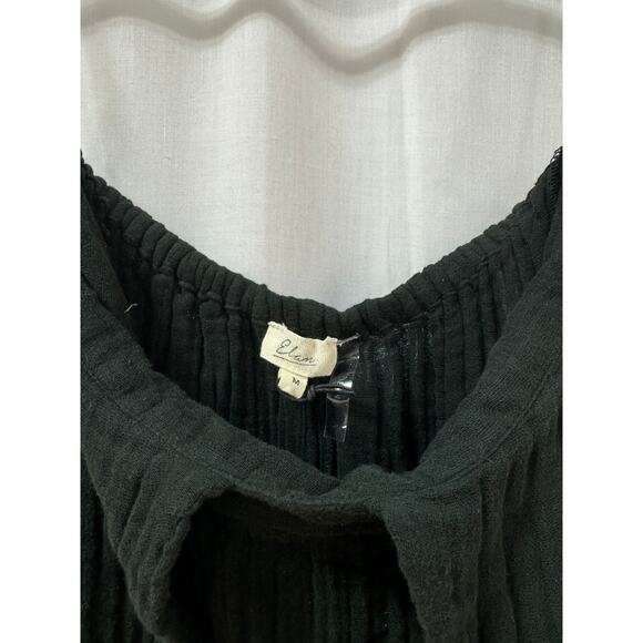 NWT Elan Gauze Sleeveless Halter Neck Midi Dress Charcoal Black Women's Size M - Picture 6 of 11